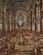 MAGNASCO, Alessandro The Observant Friars in the Refectory oil painting artist